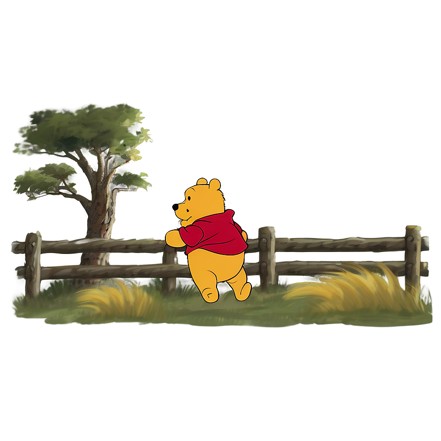 Nostalgic Classic Pooh Scene Png Lfj27