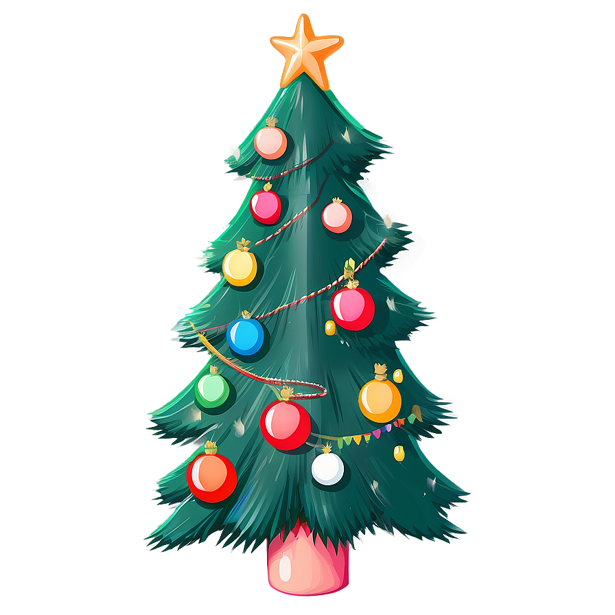 Nostalgic Cute Christmas Tree Png 74