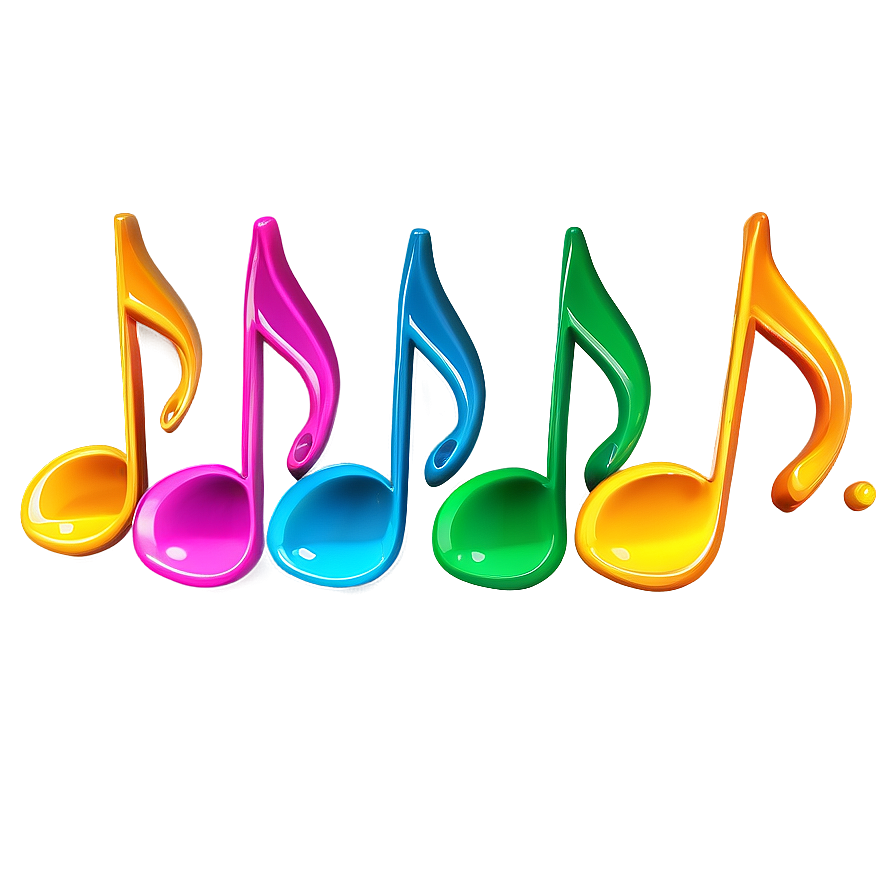 Notas Musicales 3d Png Pnh