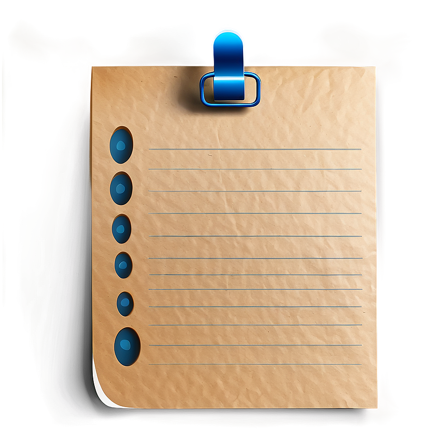 Note Paper With Clip Png 28