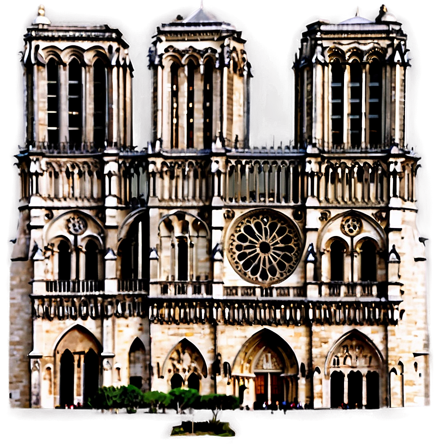 Notre Dame Iconic Towers Png 06252024