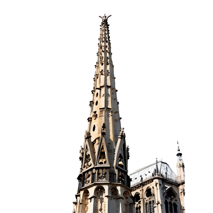 Notre Dame Spire View Png Jfj31