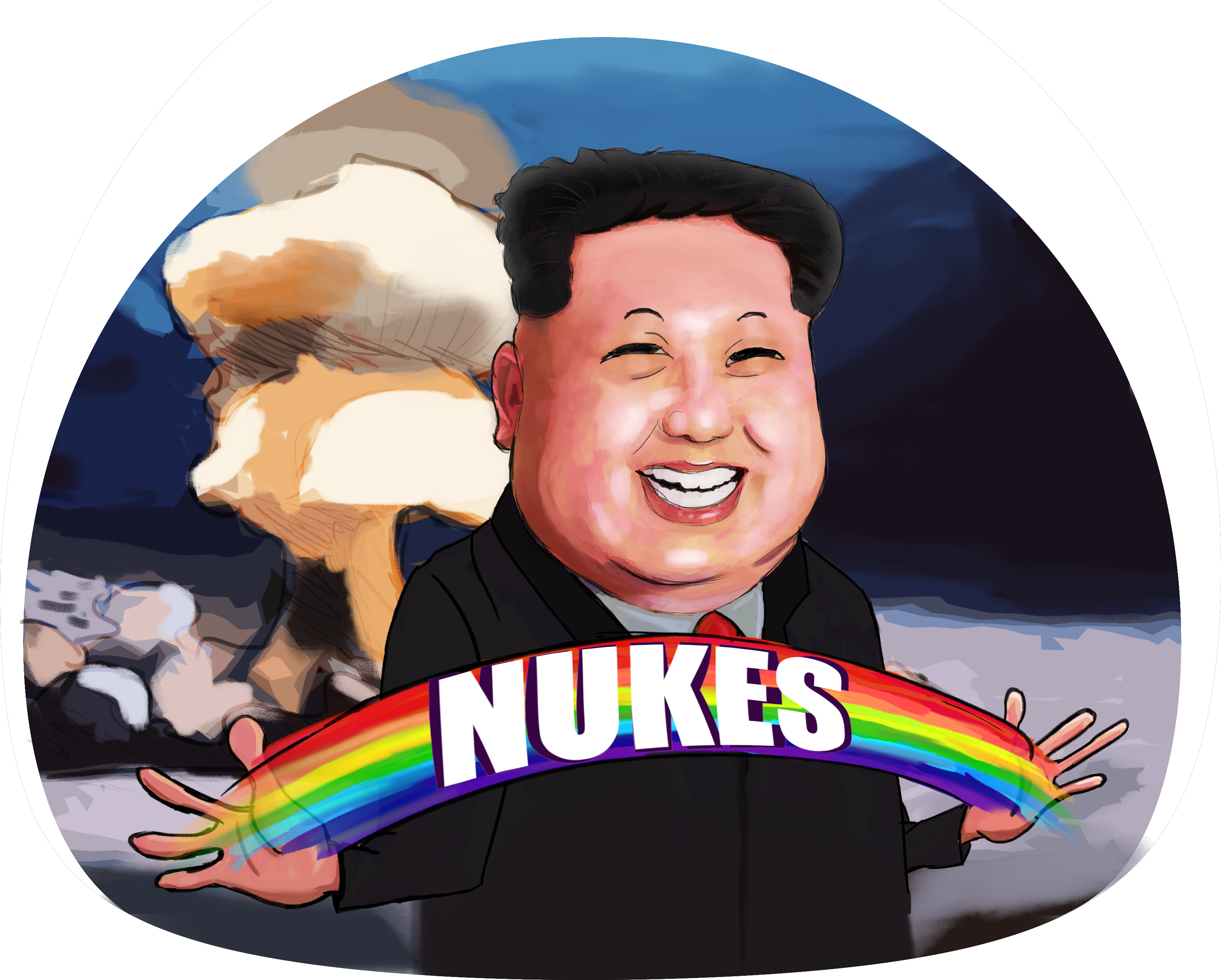 Nuclear Power Rainbow Graphic