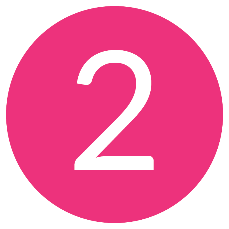 Number2 Icon Pink Background