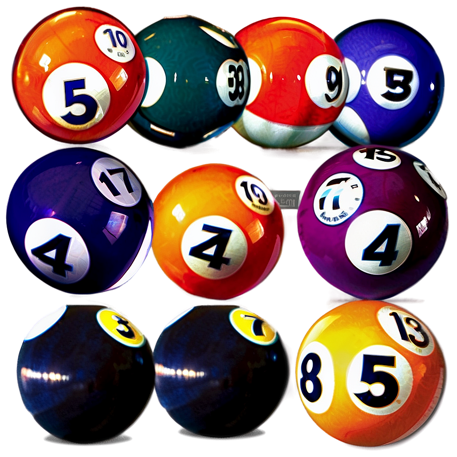 Numbered Pool Balls Png 06292024