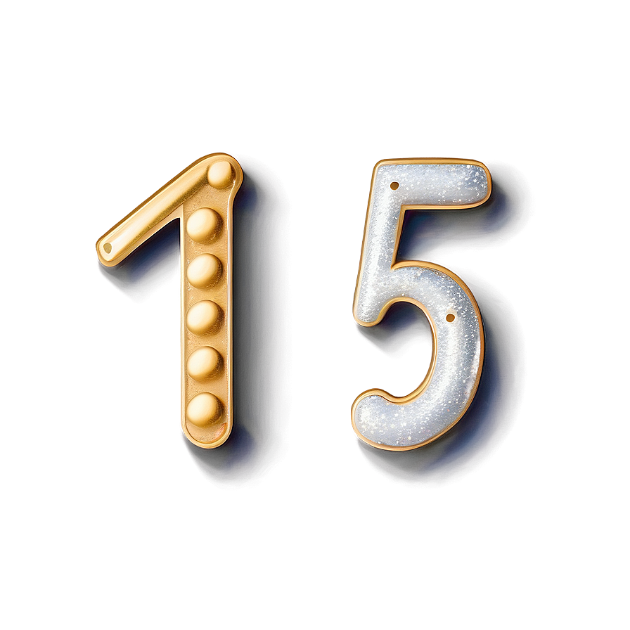 Numbers With Glitter Png Ipx