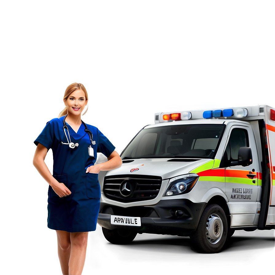 Nurse With Ambulance Png 47