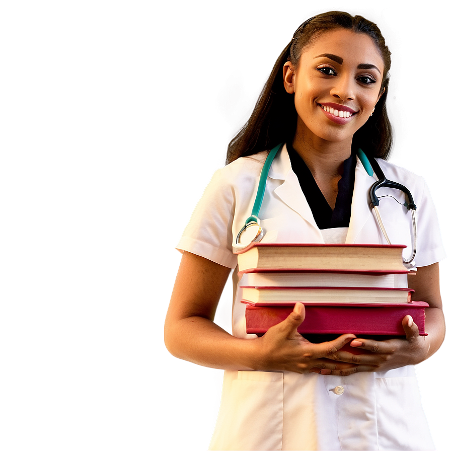 Nursing Student With Books Png 06292024