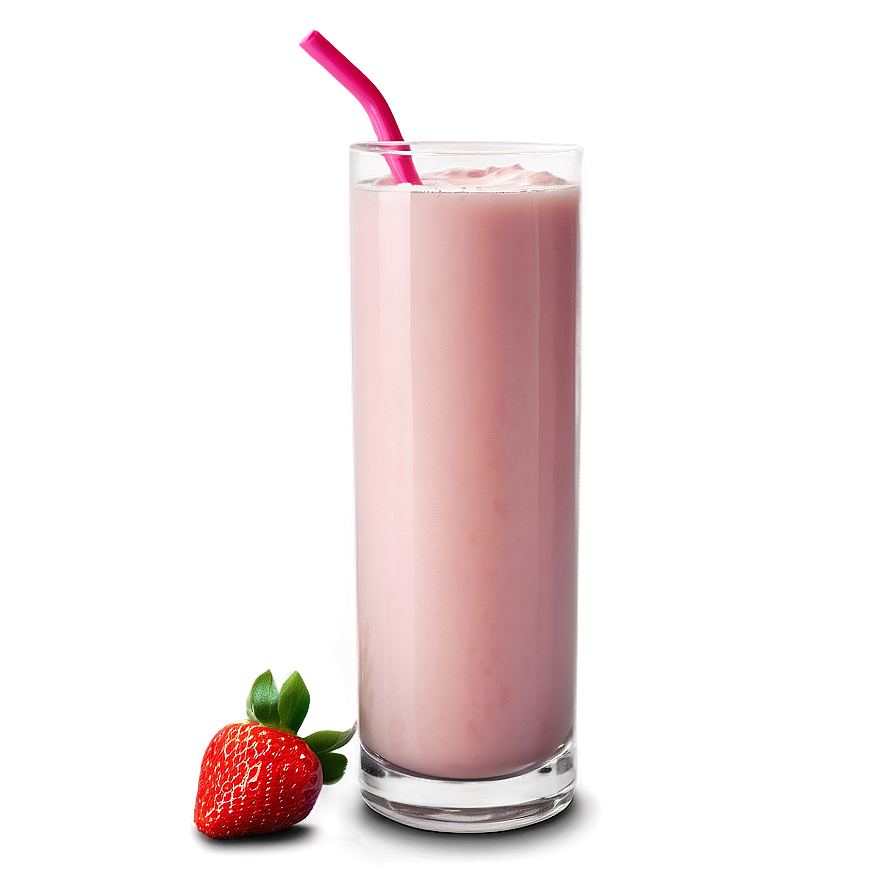 Nutritious Strawberry Milk Beverage Png Ewr