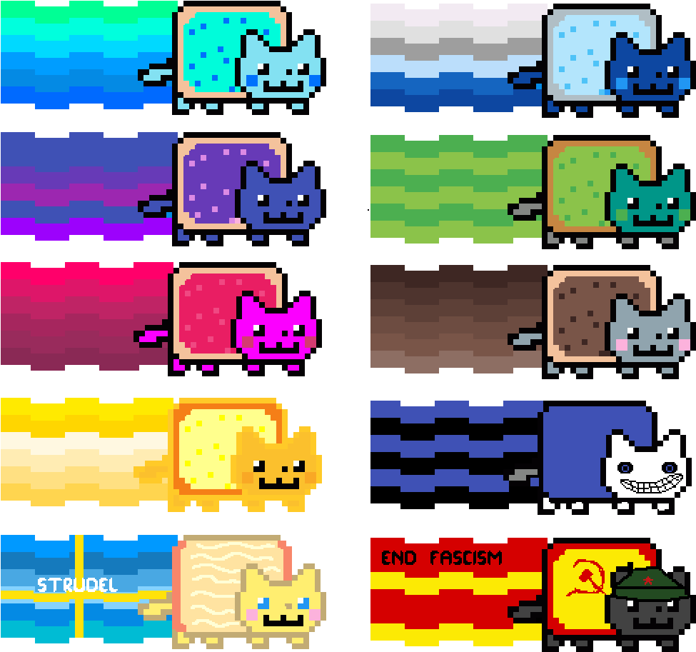 Nyan_ Cat_ Variations_ Pixel_ Art