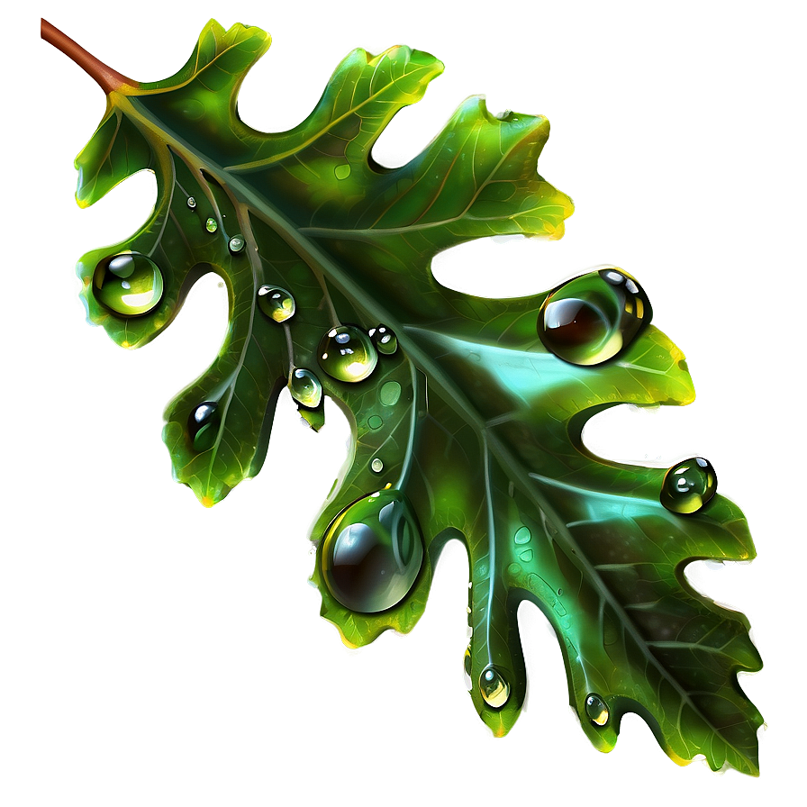 Oak Leaf Dewdrops Png 39