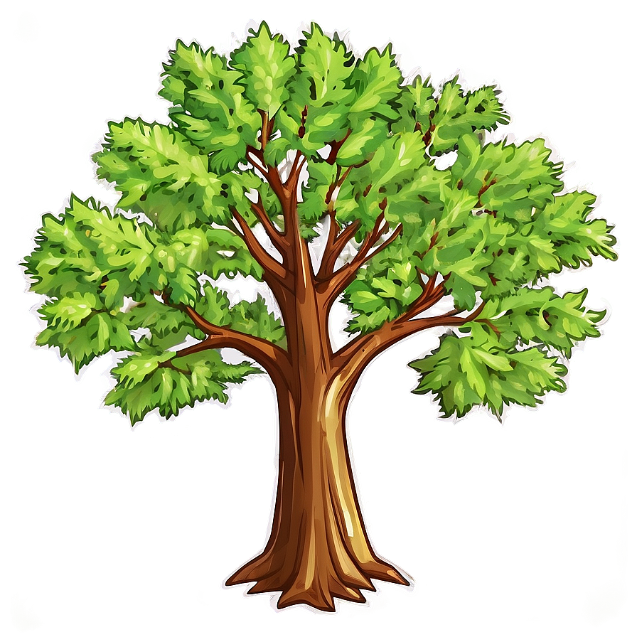 Oak Tree Line Art Png 06122024