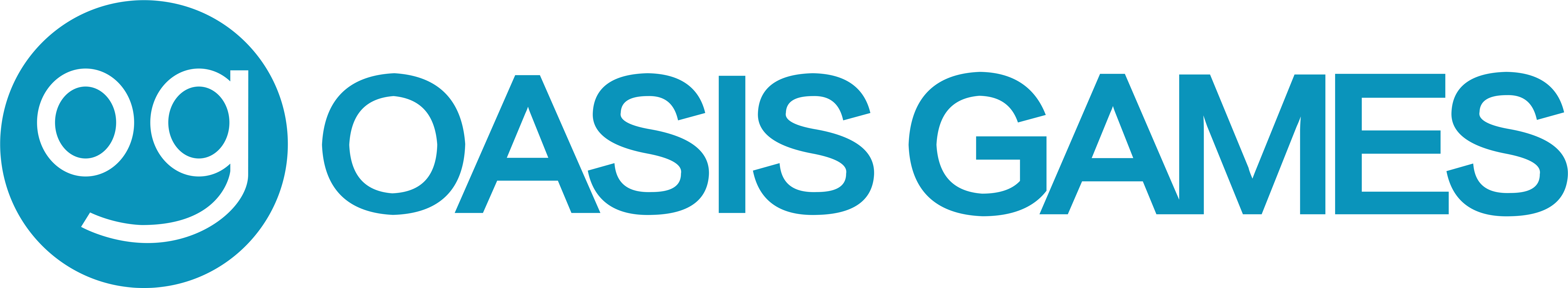 Oasis Games Logo Blue Background