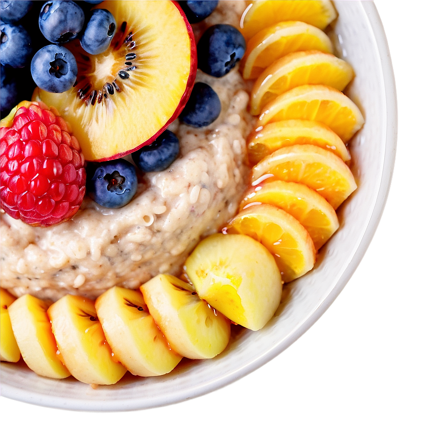 Oatmeal With Fruits Png Rpq