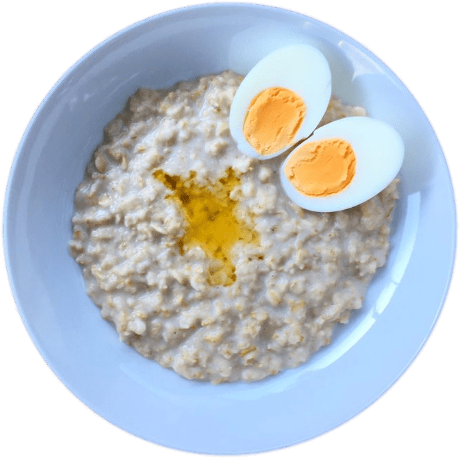 Oatmealwith Eggsand Olive Oil