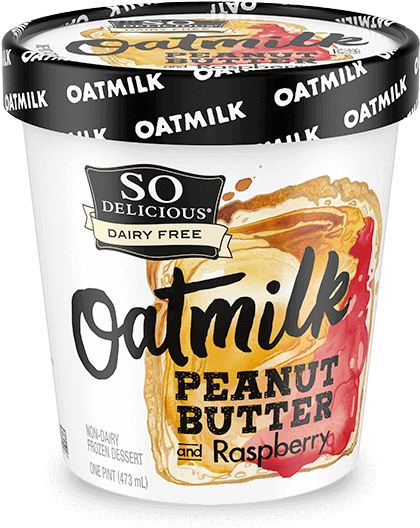 Oatmilk Peanut Butter Raspberry Ice Cream