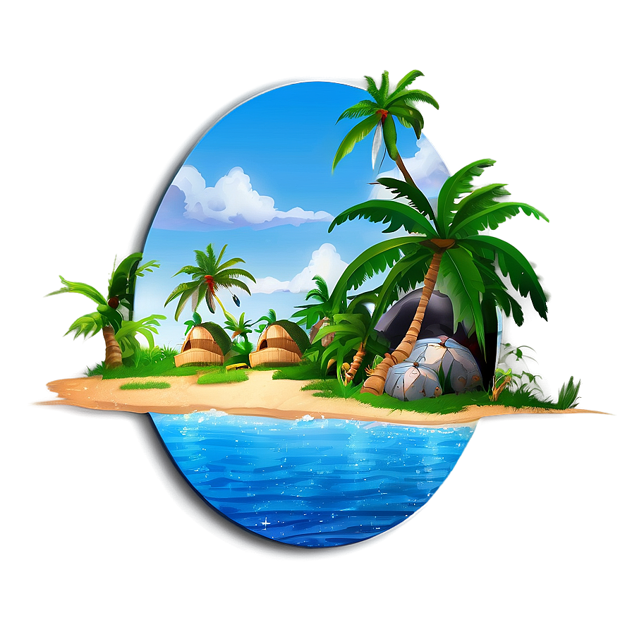 Ocean Island Paradise Png Omf35