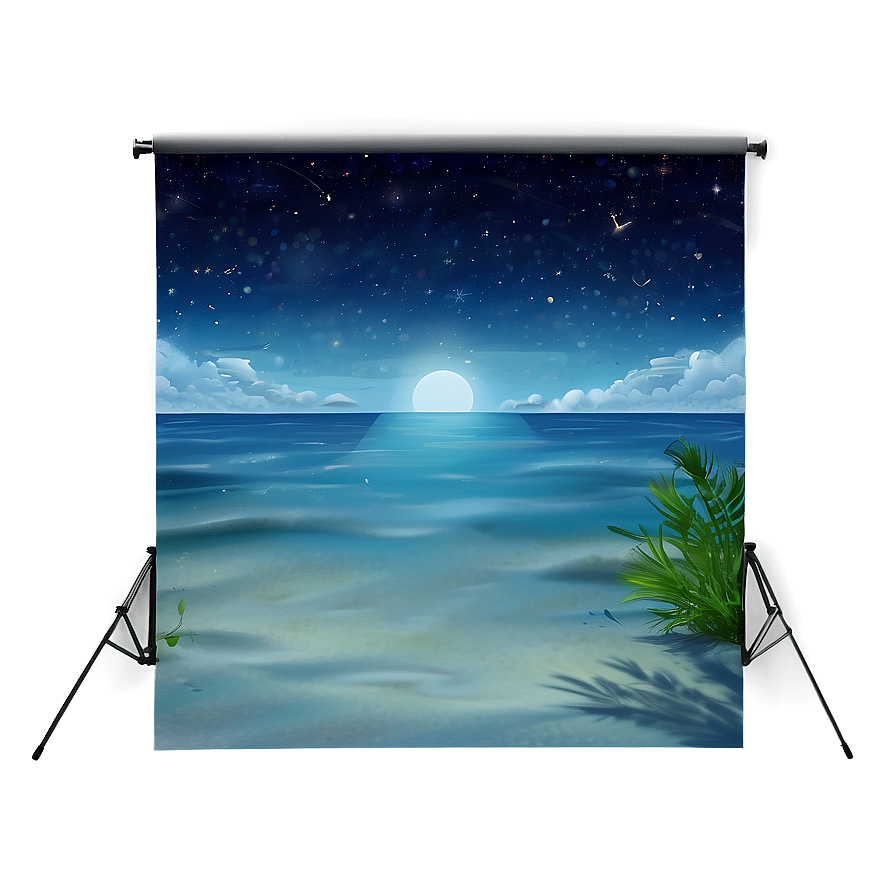 Ocean Under Starry Sky Png 05212024