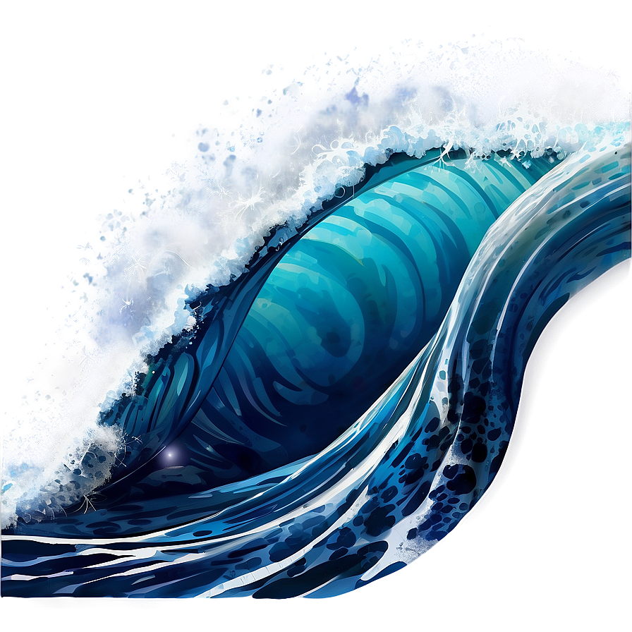 Ocean Wave Illustration Png 06132024