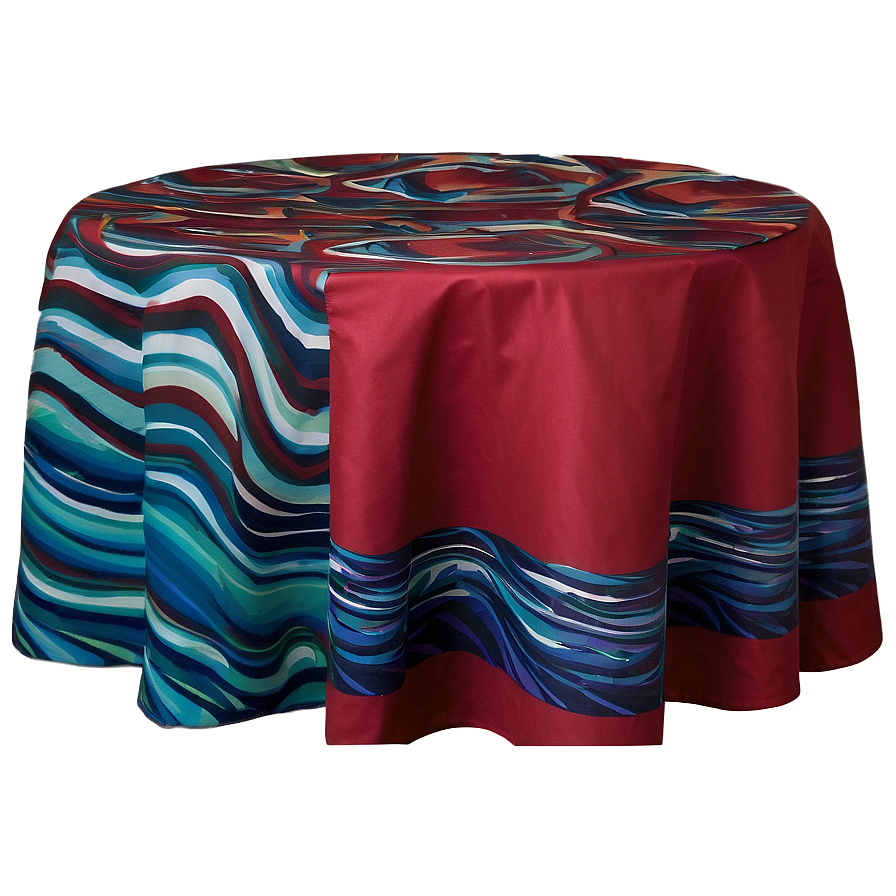 Ocean Wave Pattern Table Cloth Png 65