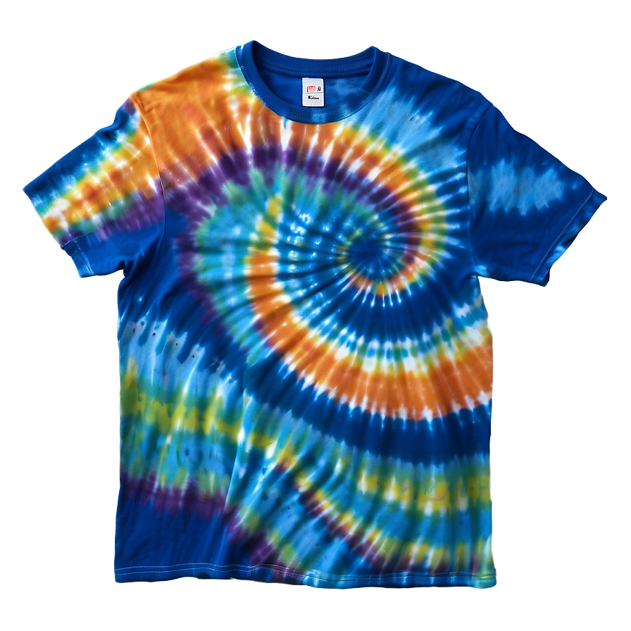 Ocean Wave Tie Dye T-shirt Png 06282024