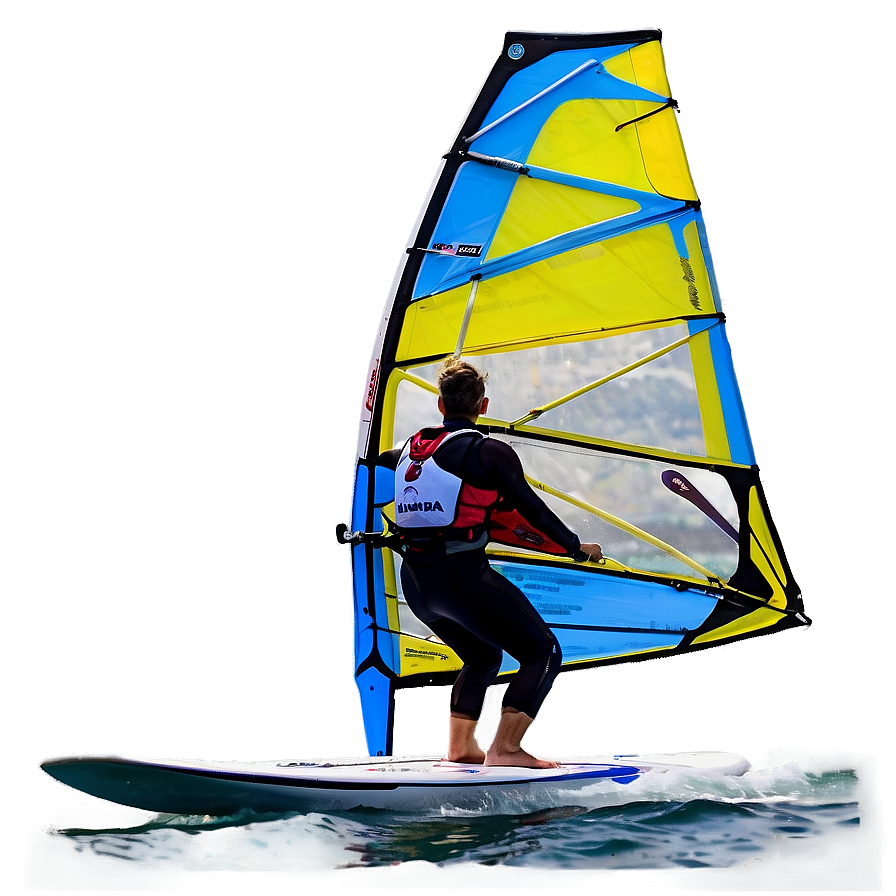 Ocean Windsurfing Excitement Png Dhx