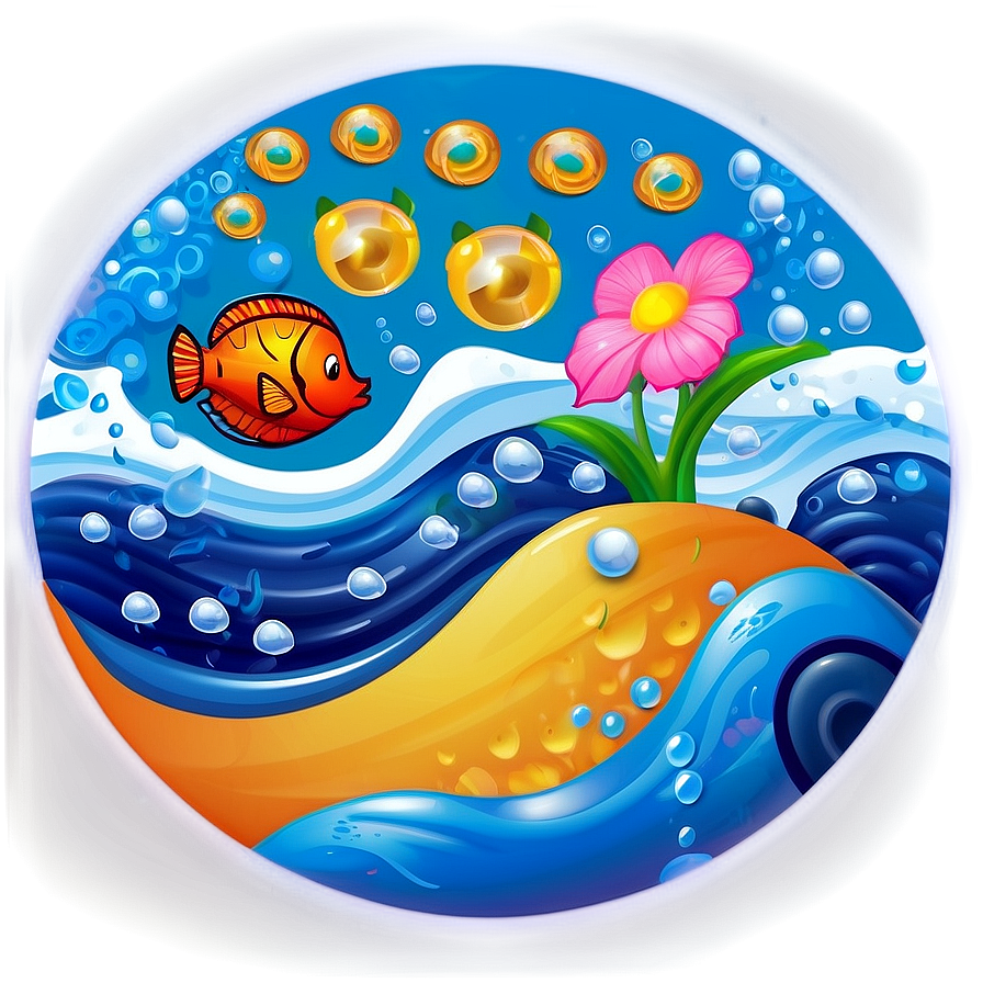 Oceanic Artistic Scene Png 17