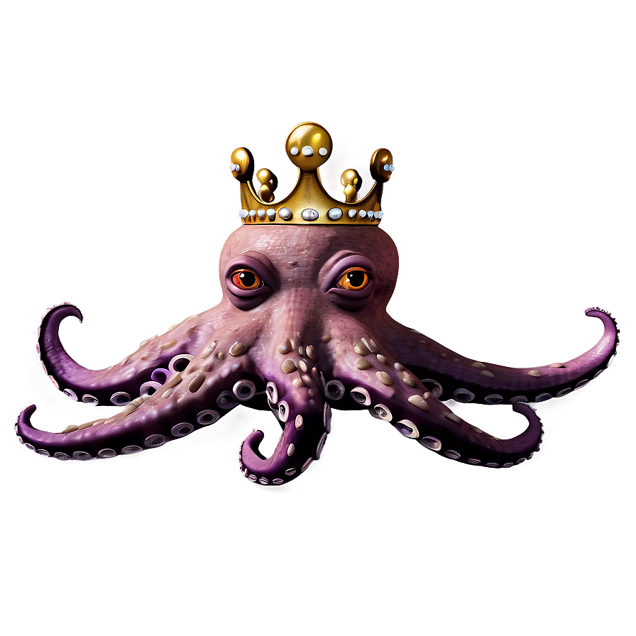 Octopus With Crown Png 05062024