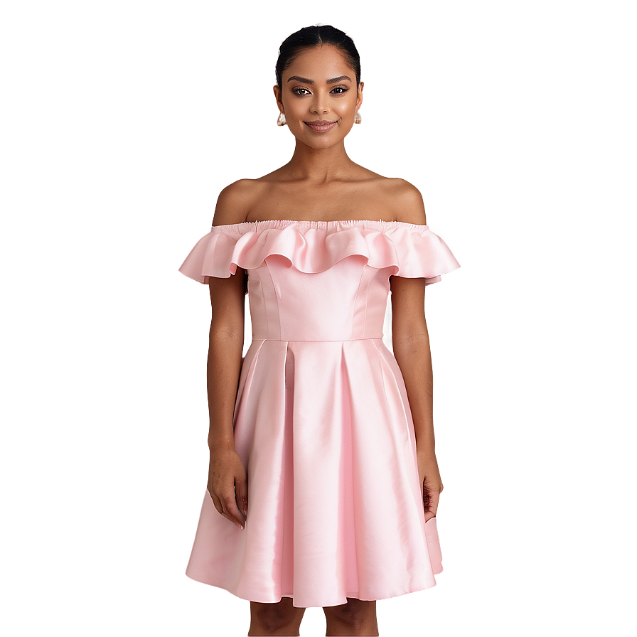 Off Shoulder Pink Dress Png Wkr