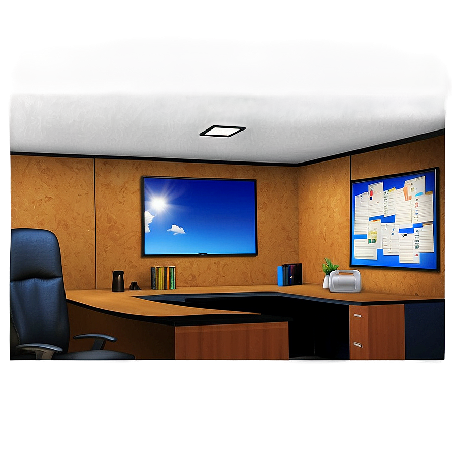 Office Cubicle Cork Board Png Akh94