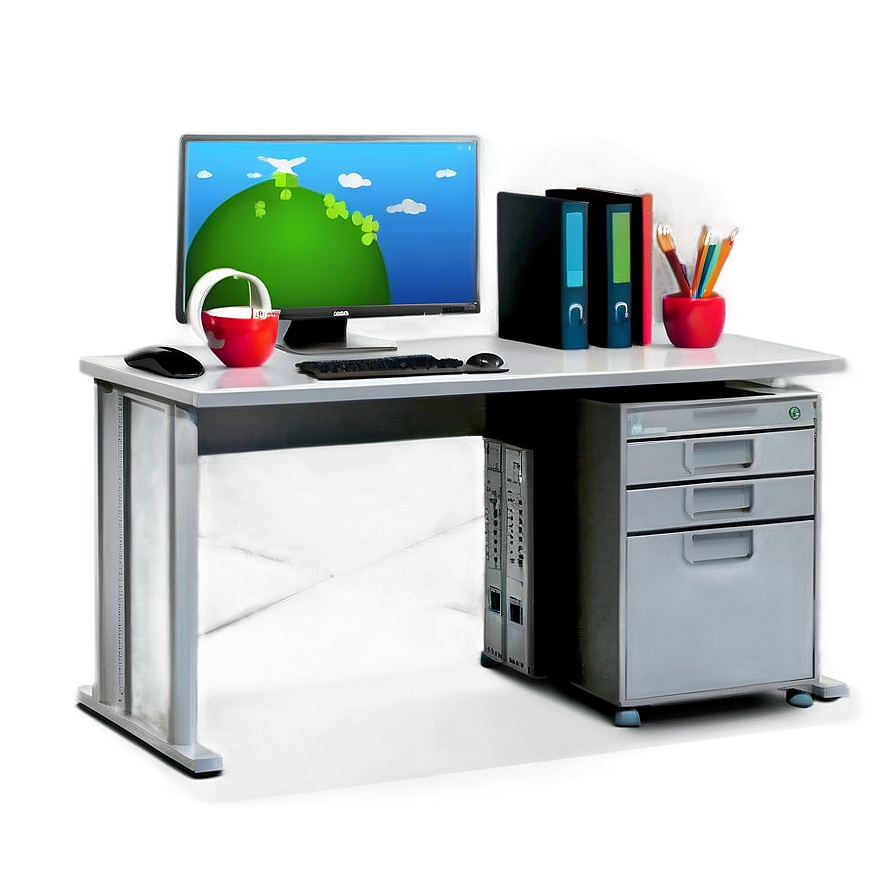 Office Desk Setup Png Tni63