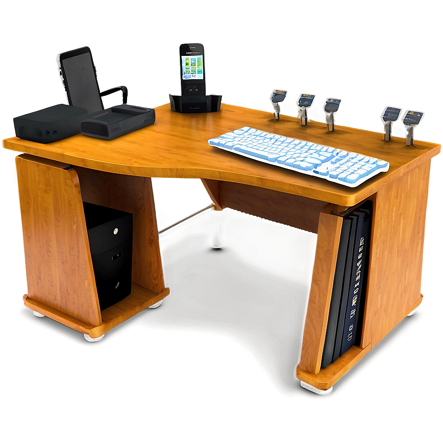 Office Desk With Keyboard Tray Png Tou