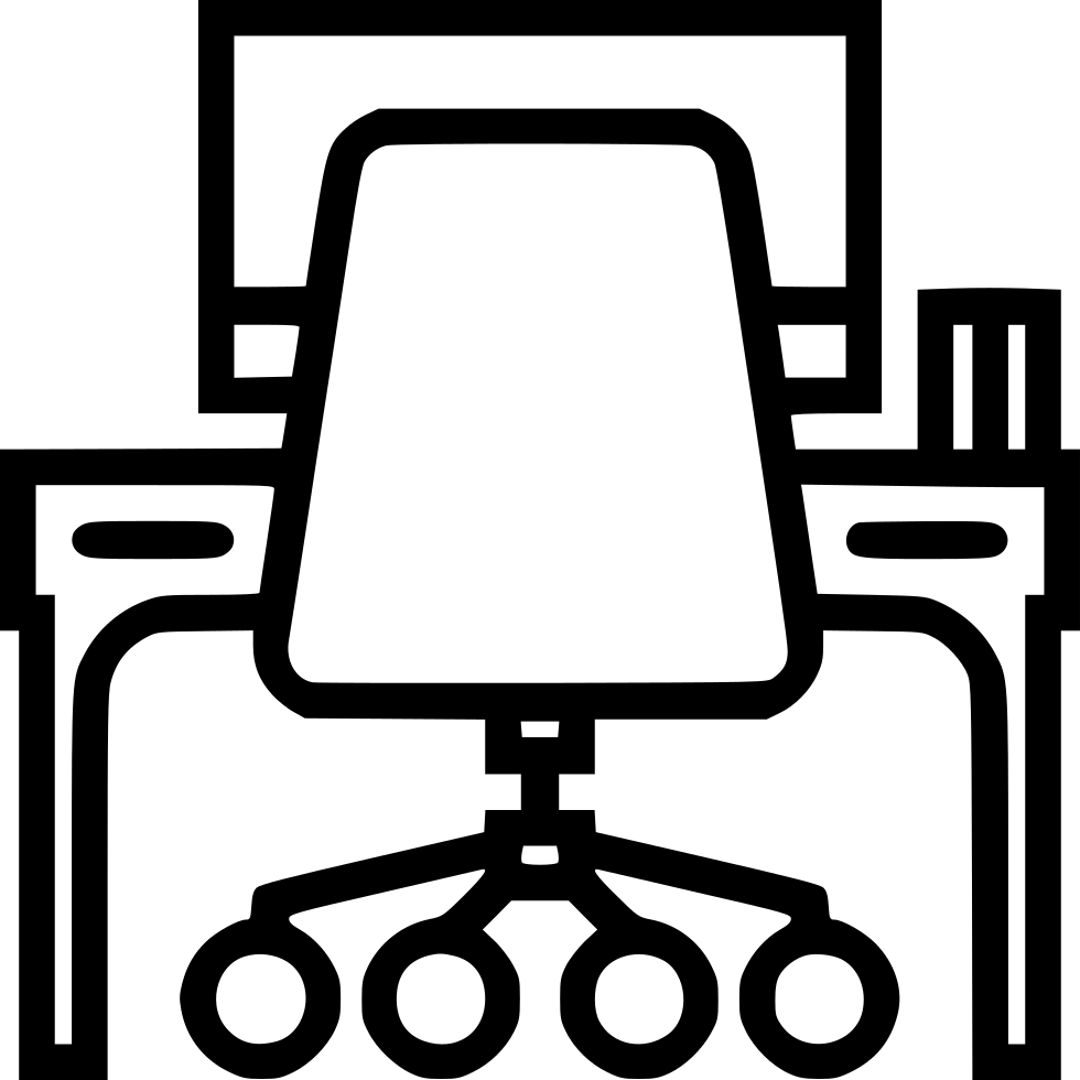 Office Deskand Chair Outline