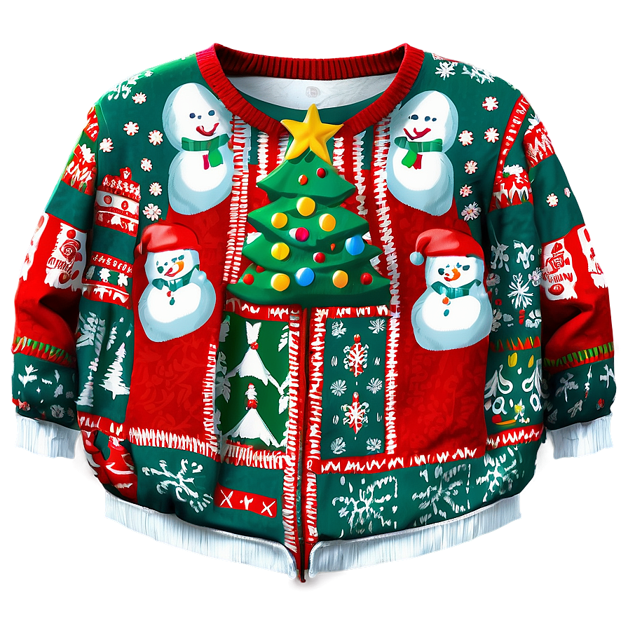 Office Party Ugly Christmas Sweater Png 06122024