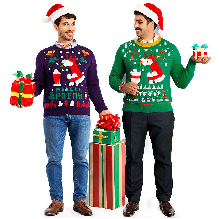 Office Party Ugly Christmas Sweater Png 51