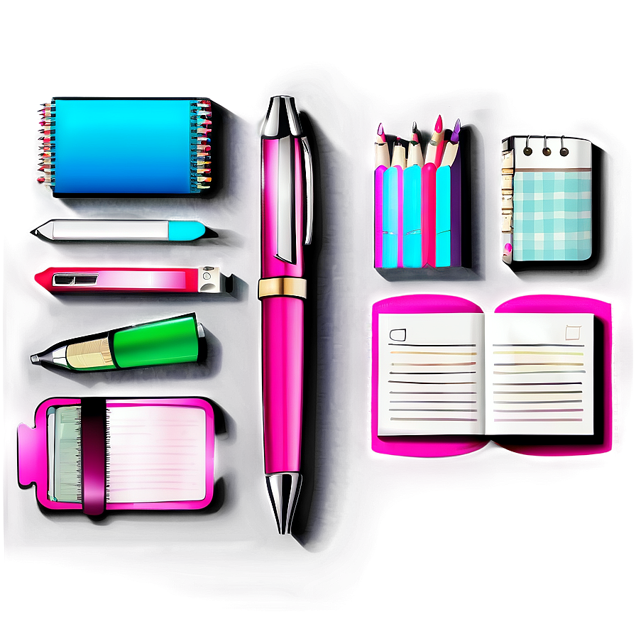 Office Stationery Collection Png 06112024