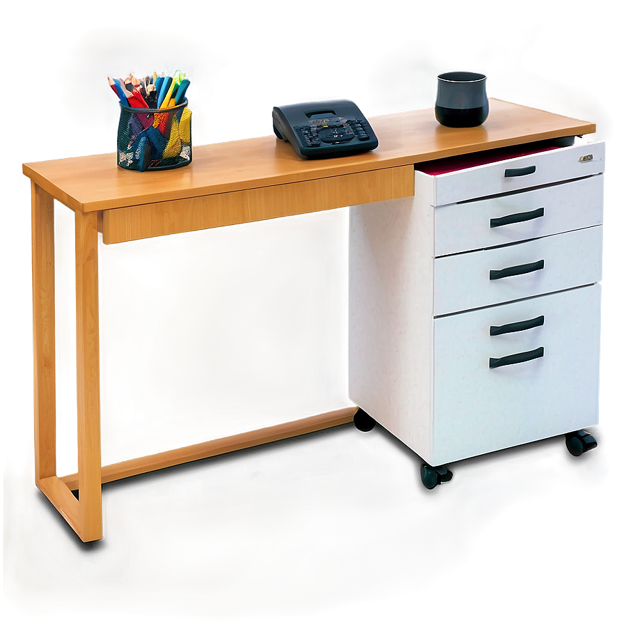 Office Table With Drawers Png 06262024