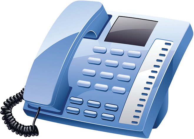 Office Telephone Vector Illustration