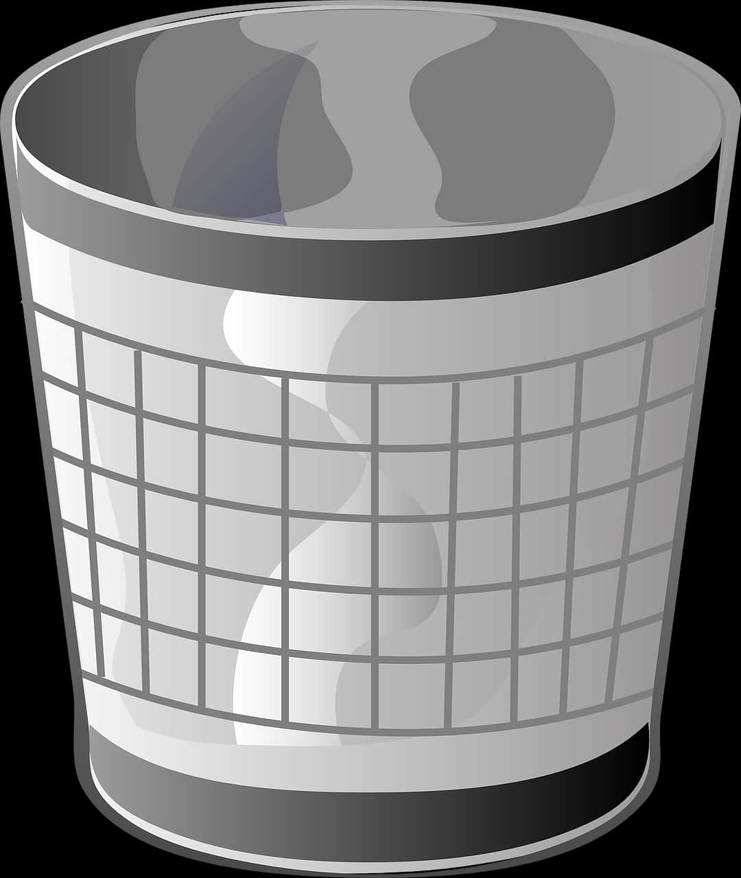 Office Wastebasket Vector Illustration