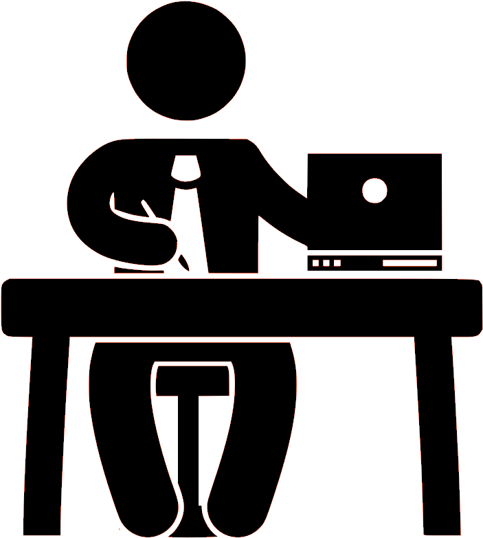 Office_ Worker_at_ Desk_ Vector