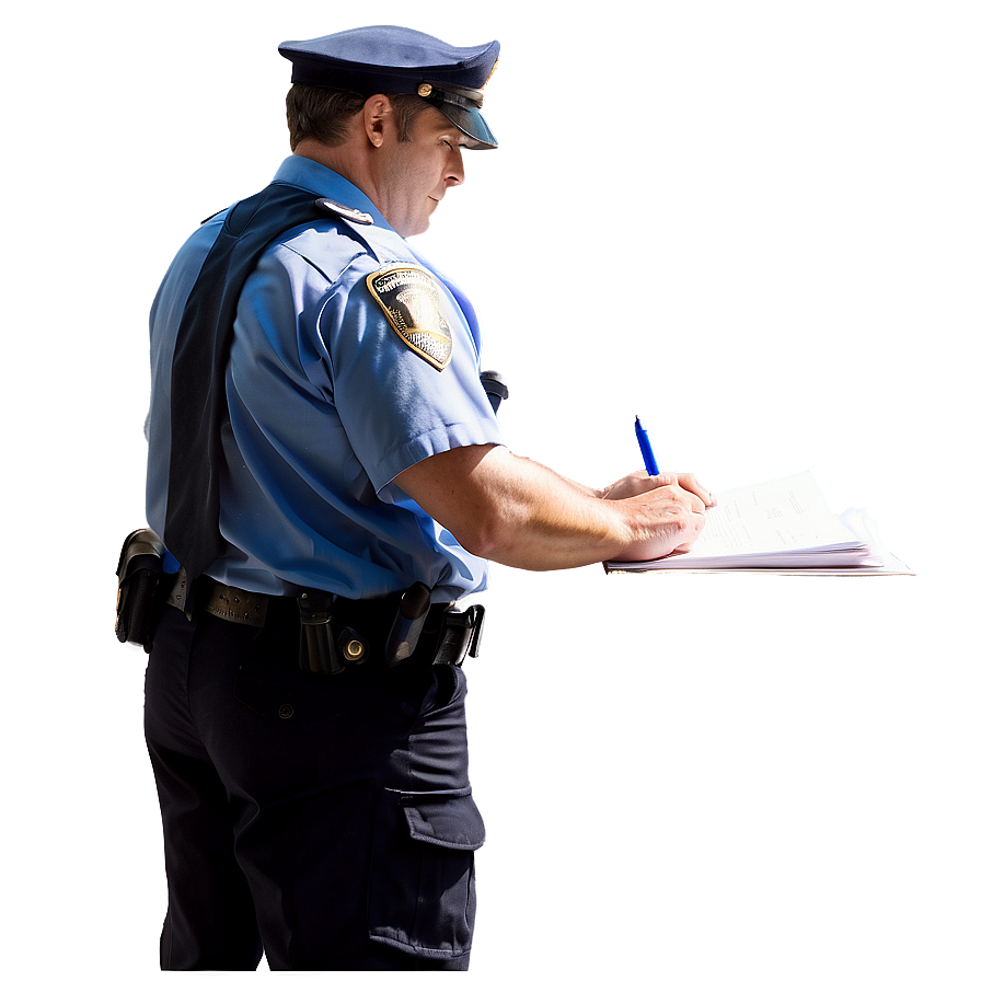 Officer Writing Ticket Png 06252024