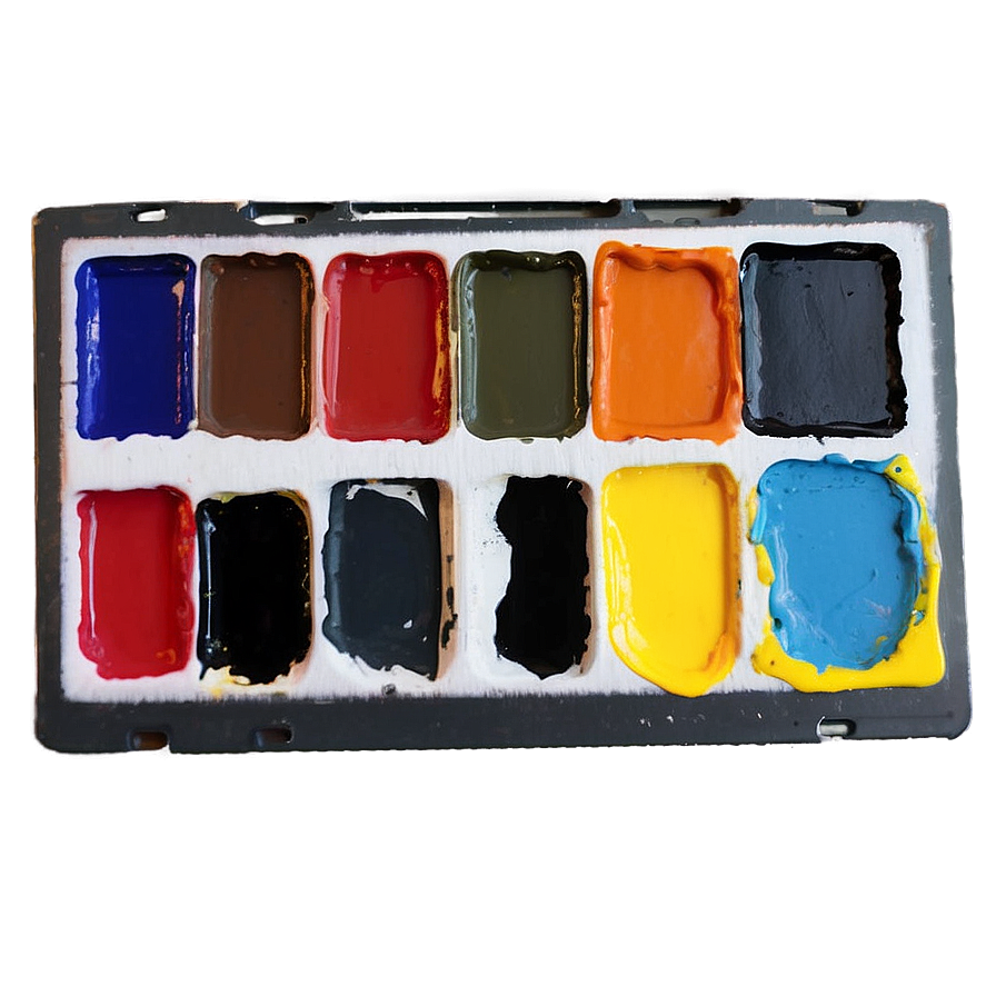 Oil Paint Palette Png 6