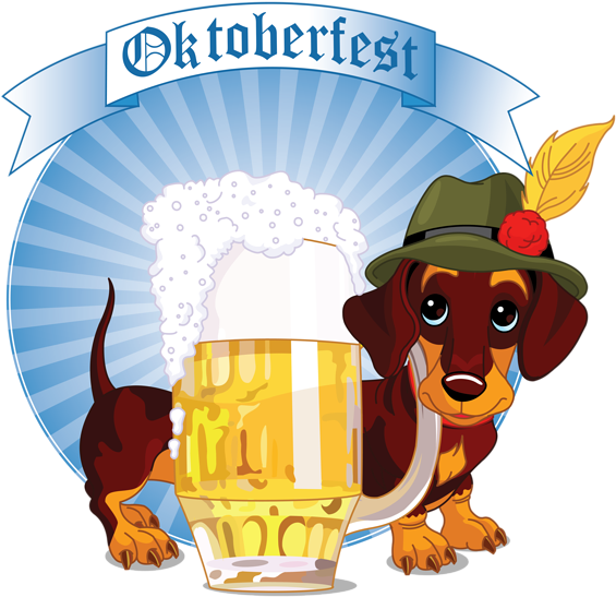 Oktoberfest Celebration Dachshundand Beer