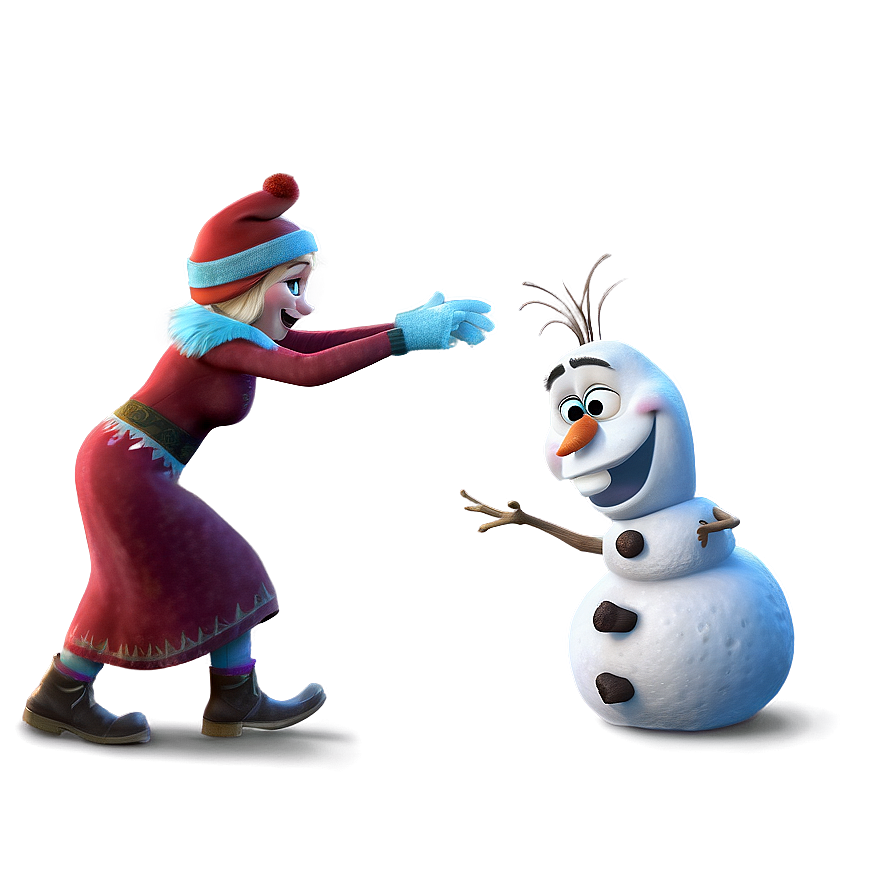 Olaf Snowball Fight Png 05232024