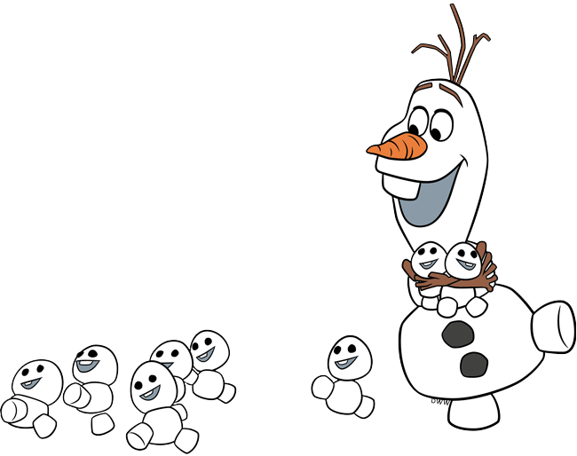 Olafand Snowgies Frozen Characters