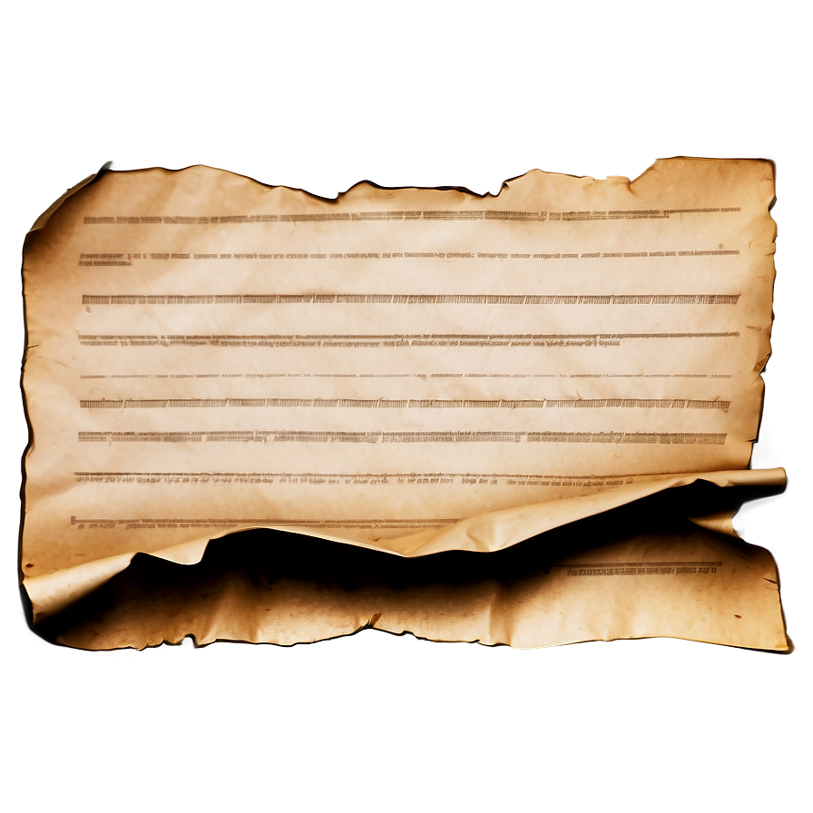 Old Burned Paper Png 06122024