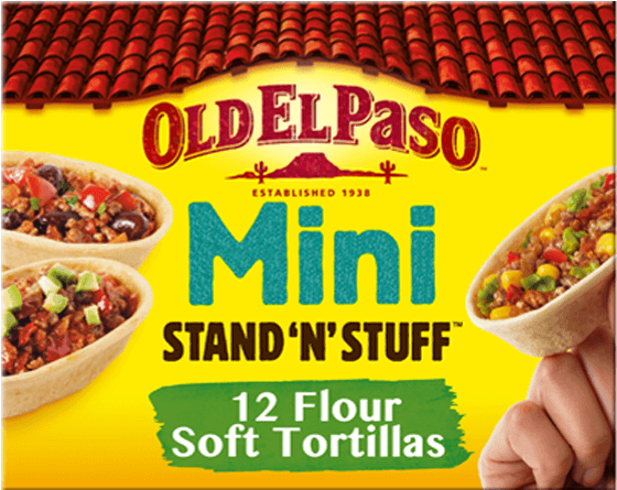 Old El Paso Mini Stand N Stuff Tortillas Ad