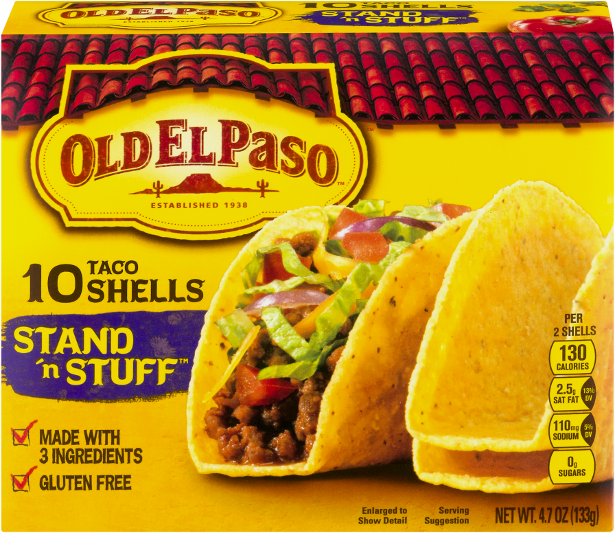 Old El Paso Stand N Stuff Taco Shells Product Packaging