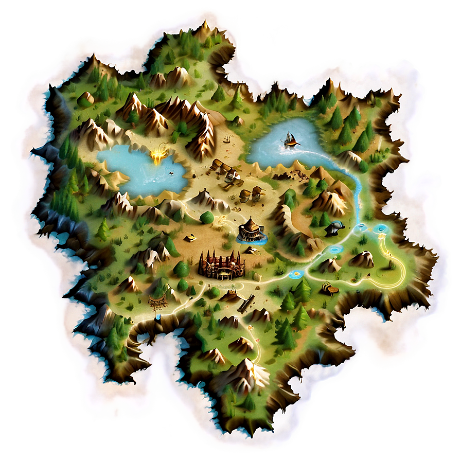 Old Fantasy Map Png Hit