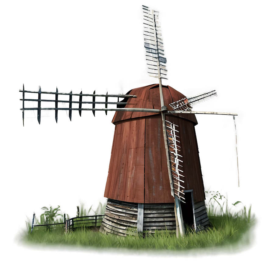 Old Farm Windmill Png 05242024